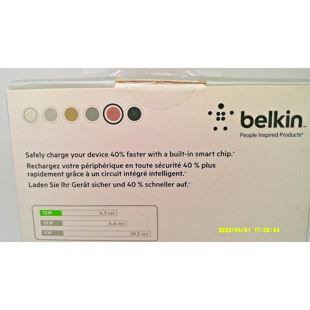 Belkin Mixit Universal Car Charger Metallic Pink 12W/2.4A USB DC Outlet New